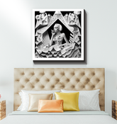 Close-up of Glam Rock Glitter Canvas texture.